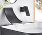 Broad Waterfall Wall Mounted Bathroom Faucet - Black - 