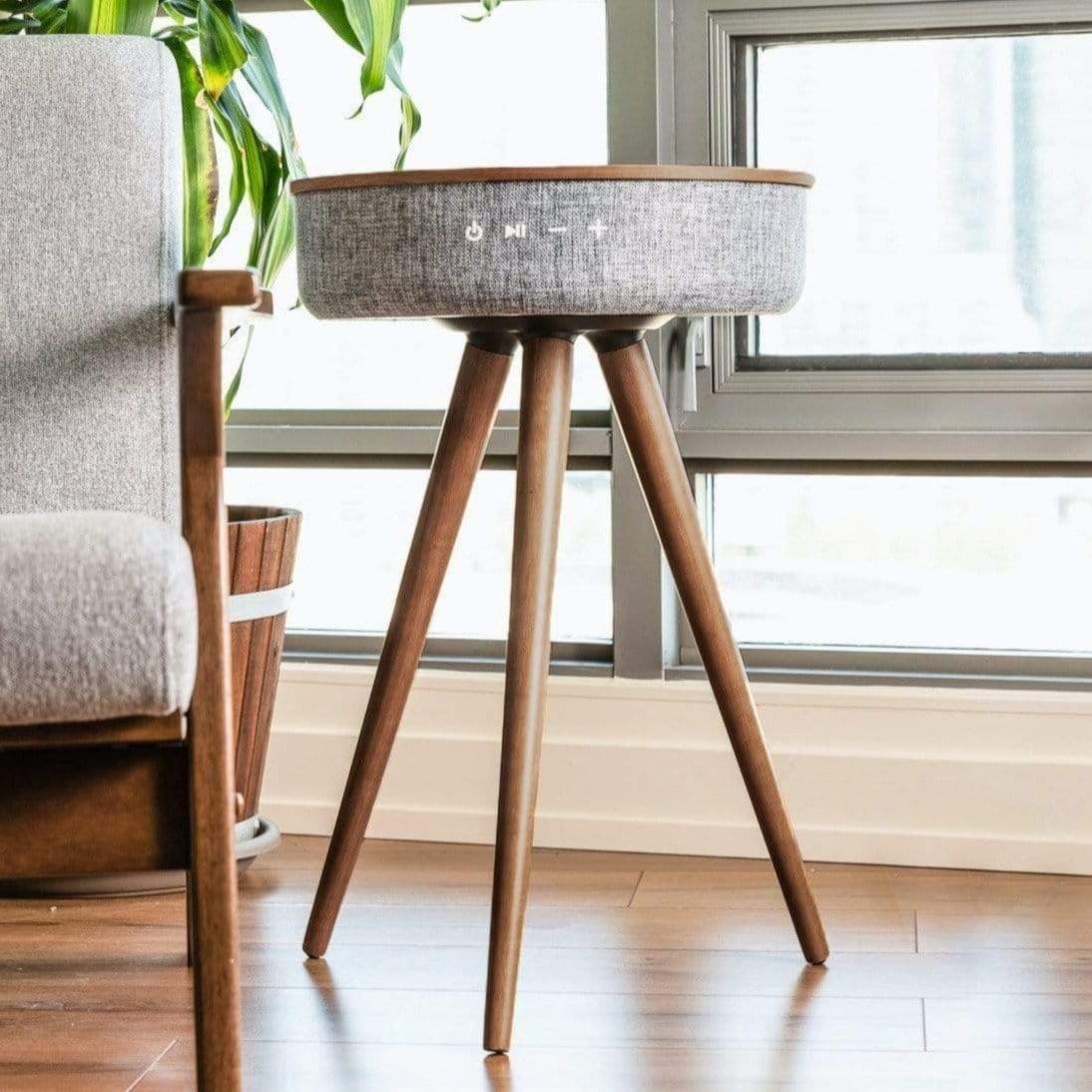 Brown Tripod Bluetooth Speaker Table - Accent Table