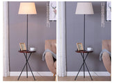 Calm Minimal Coffee Table with Floor Lamp - Table Lamp