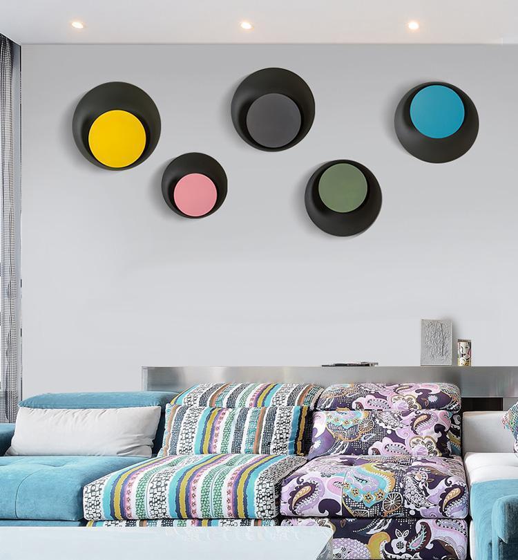 Candy Colored Circular Wall Mounted Lamp - Wall Light