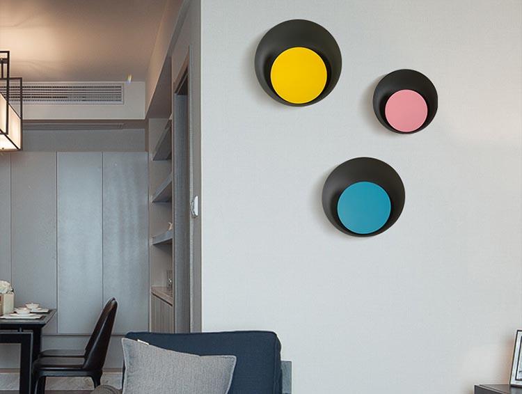 Candy Colored Circular Wall Mounted Lamp - Wall Light