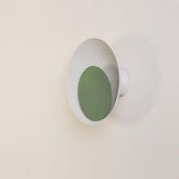Candy Colored Circular Wall Mounted Lamp - White & Green / 