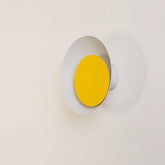 Candy Colored Circular Wall Mounted Lamp - White & Yellow / 