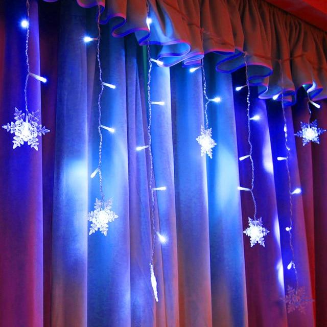 Christmas Snowflakes Hanging LED Lights - Blue / US - 