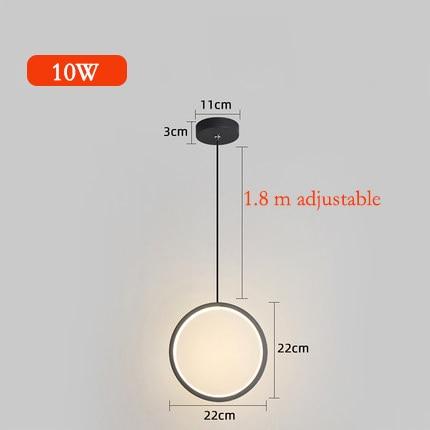 Ciana - Circle LED Hanging Pendant Light - Pendant Lamp