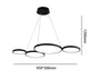 Clarice - Horizontal Rings Chandelier - Black / Small - 37 x