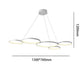 Clarice - Horizontal Rings Chandelier - White / Large - 51 x