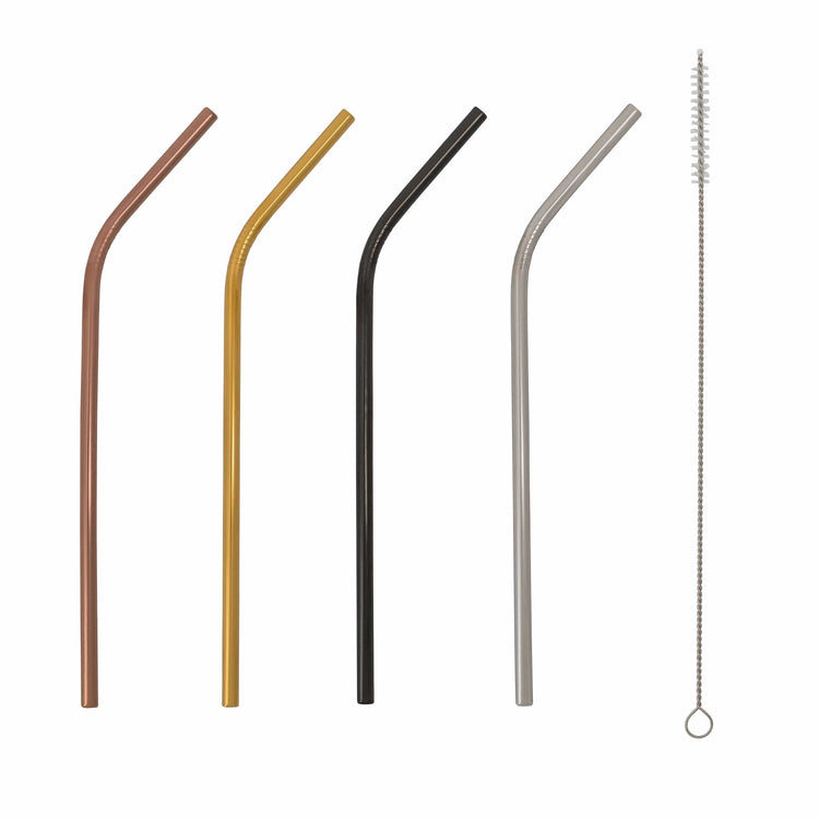 Classic Metallic Stainless Steel Straw - Mix - Kitchen 