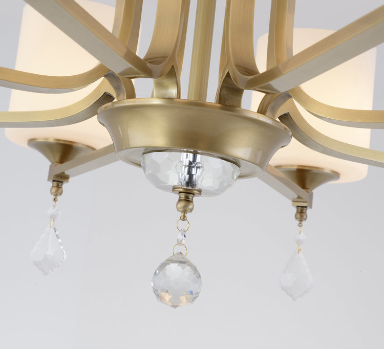 Classic Vintage Style 8 Lamp Chandelier - Chandelier