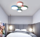 Colorful Circular Flush Mounted Ceiling Lamp - 4 Lamps - 27 