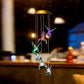 Colorful Humming Bird Shaped LED Wind Chime Lights - 