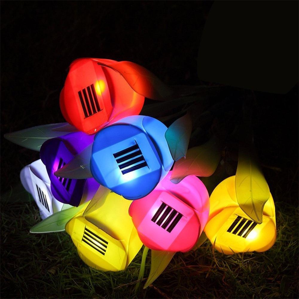 Colorful Tulip Shaped Solar Garden Light - Solar Light