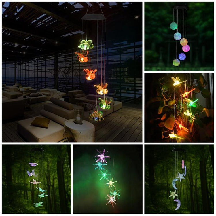 Colorful Wind Chime Solar LED Lights - Solar Light