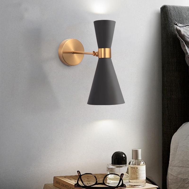 Cone Shaped Adjustable Wall Mounted Lamp - Black - Wall 