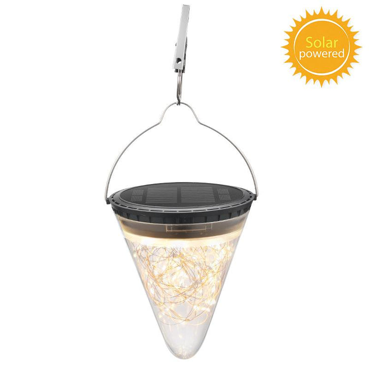 Cone Shaped hanging Solar LED Garden Light - Solar Light