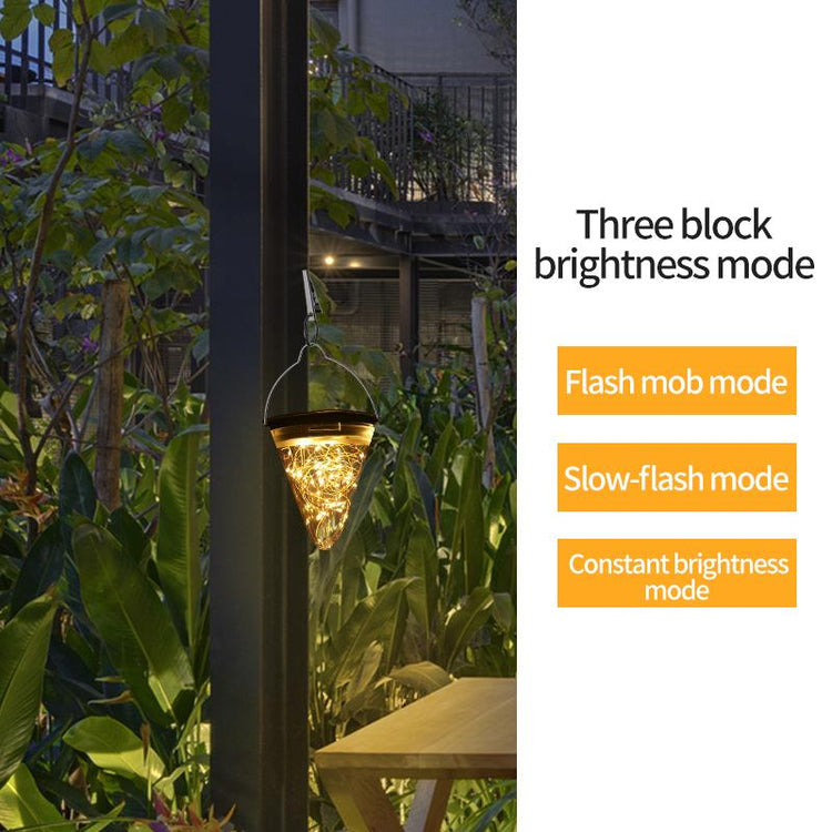 Cone Shaped hanging Solar LED Garden Light - Solar Light