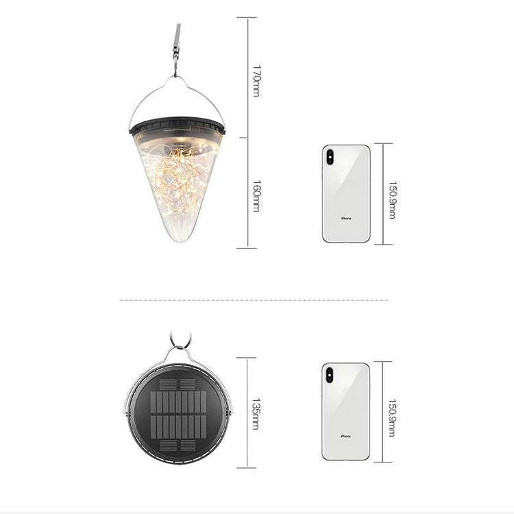 Cone Shaped hanging Solar LED Garden Light - Solar Light