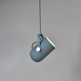 Contemporary Adjustable Pendant Drop Light - Blue / Black - 
