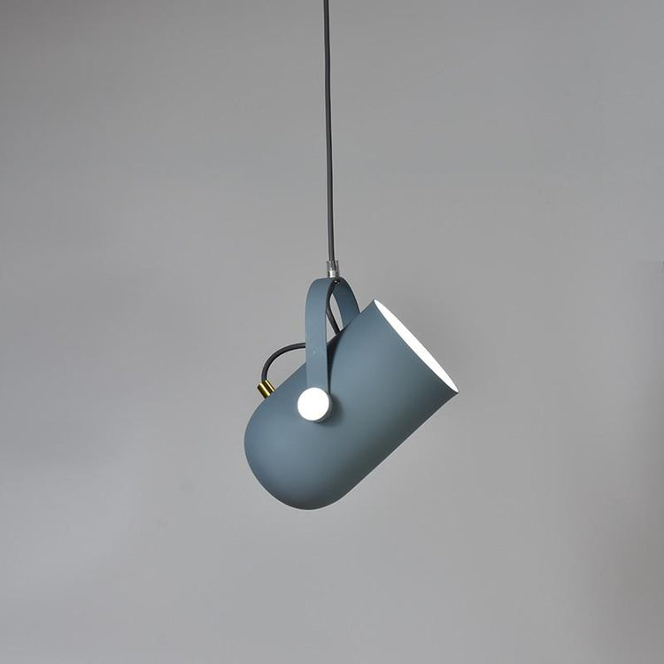 Contemporary Adjustable Pendant Drop Light - Blue / Black - 