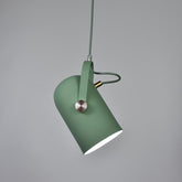 Contemporary Adjustable Pendant Drop Light - Green / Black -