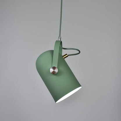 Contemporary Adjustable Pendant Drop Light - Green / Black -