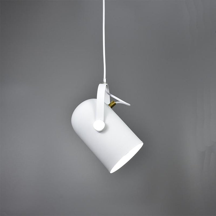 Contemporary Adjustable Pendant Drop Light - White / Black -