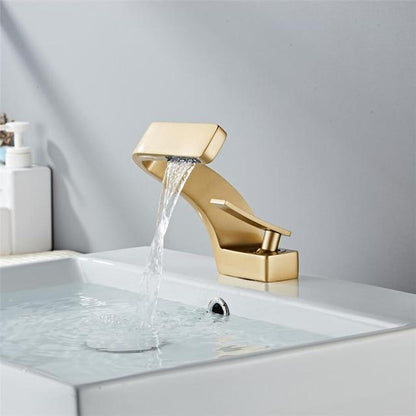 Contemporary Bathroom Mixer Faucet - Gold - Faucet