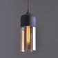 Contemporary Glass Pendant Light - Black & Amber / 12.9 x 