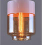 Contemporary Glass Pendant Light - White & Amber / 11 x 7 - 