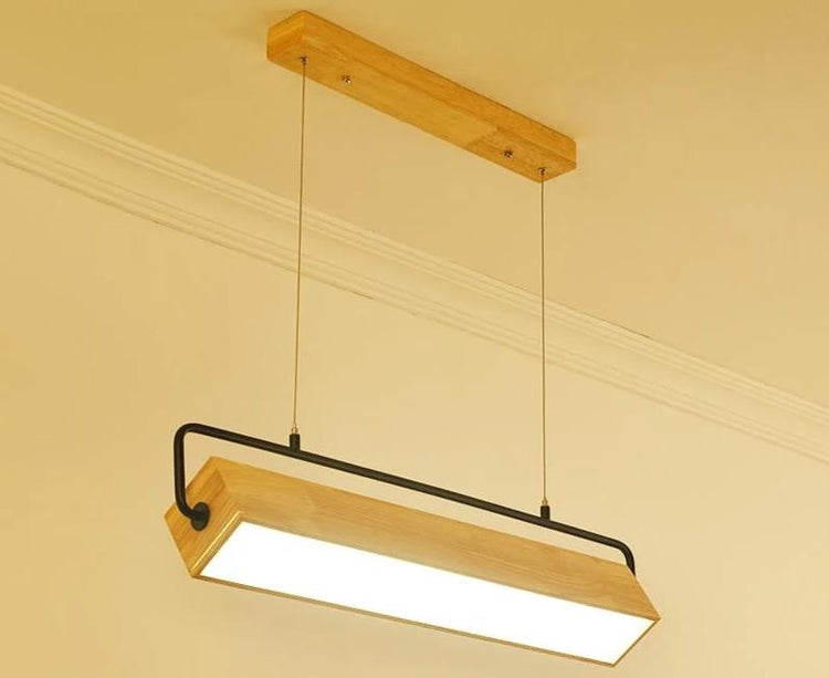 Contemporary Wooden LED Dining Pendant Light - Pendant Lamp