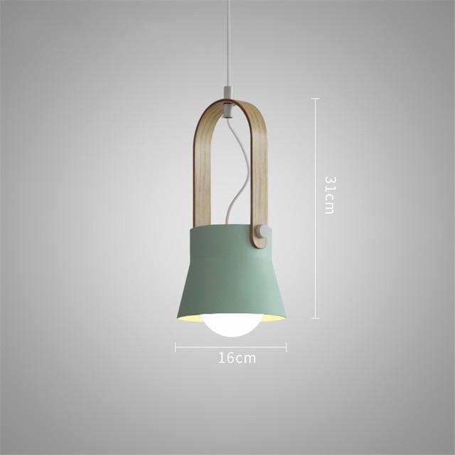 Cool Contemporary LED Pendant Lamp - Green / 12 x 6 - 