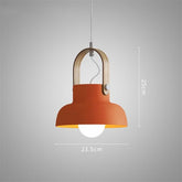 Cool Contemporary LED Pendant Lamp - Orange / 10 x 9 - 