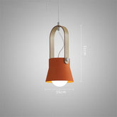 Cool Contemporary LED Pendant Lamp - Orange / 12 x 6 - 