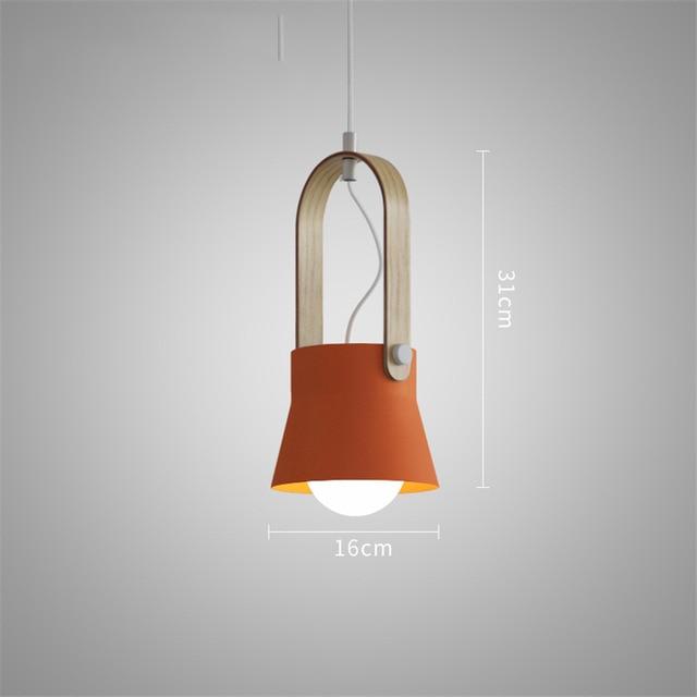 Cool Contemporary LED Pendant Lamp - Orange / 12 x 6 - 