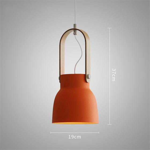 Cool Contemporary LED Pendant Lamp - Orange / 14.5 x 7.5 - 