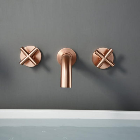 Cross Knob Wall Mounted Bathroom Faucet - Faucet