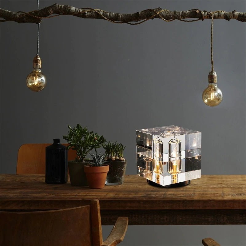 Crystal Artistic Cube Bed Lamp - Bed Lamp