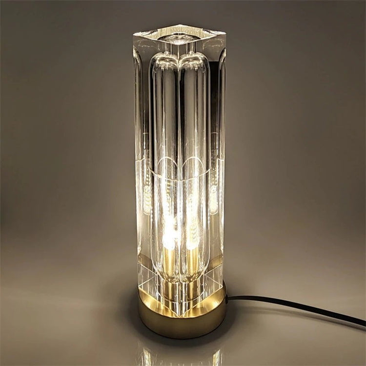 Crystal Artistic Cube Bed Lamp - Tall - Bed Lamp