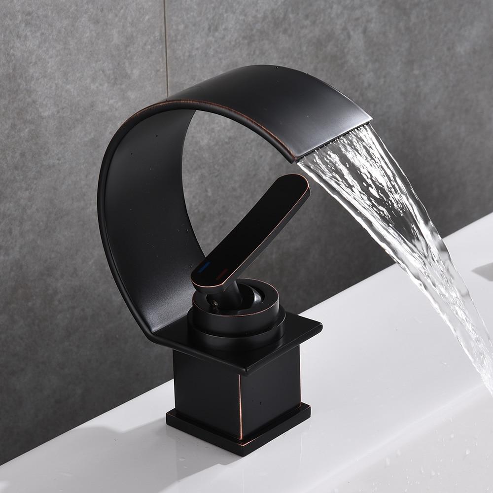 Curvaceous Waterfall Bathroom Faucet - Faucet