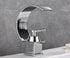 Curvaceous Waterfall Bathroom Faucet - Chrome - Faucet