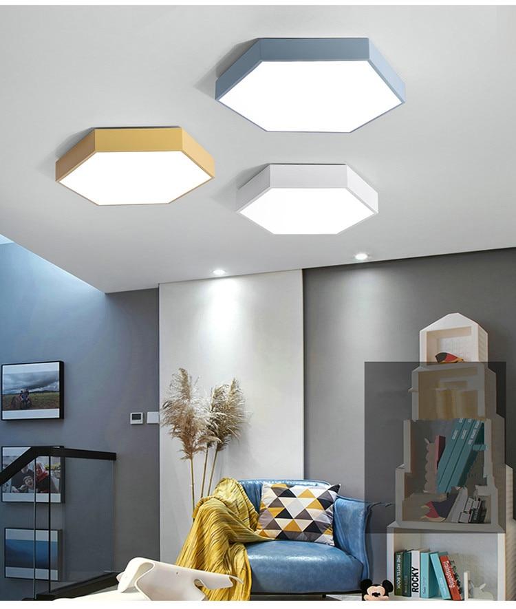 Cyane - Hexagonal Flush Ceiling Light - Ceiling Light