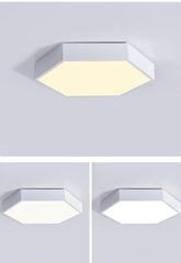 Cyane - Hexagonal Flush Ceiling Light - White / Warm White -