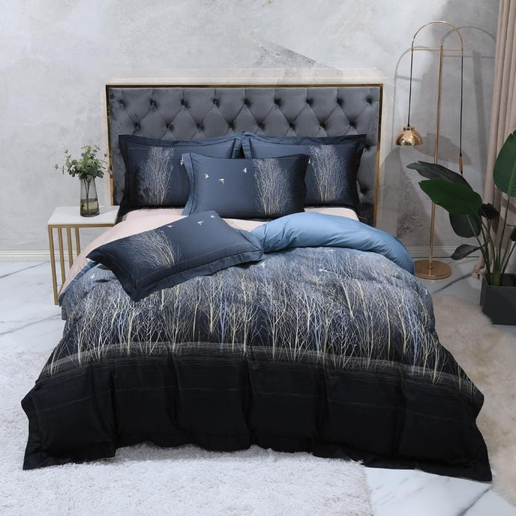 Dark Essence Egyptian Cotton Duvet Cover Set - Duvet Cover 