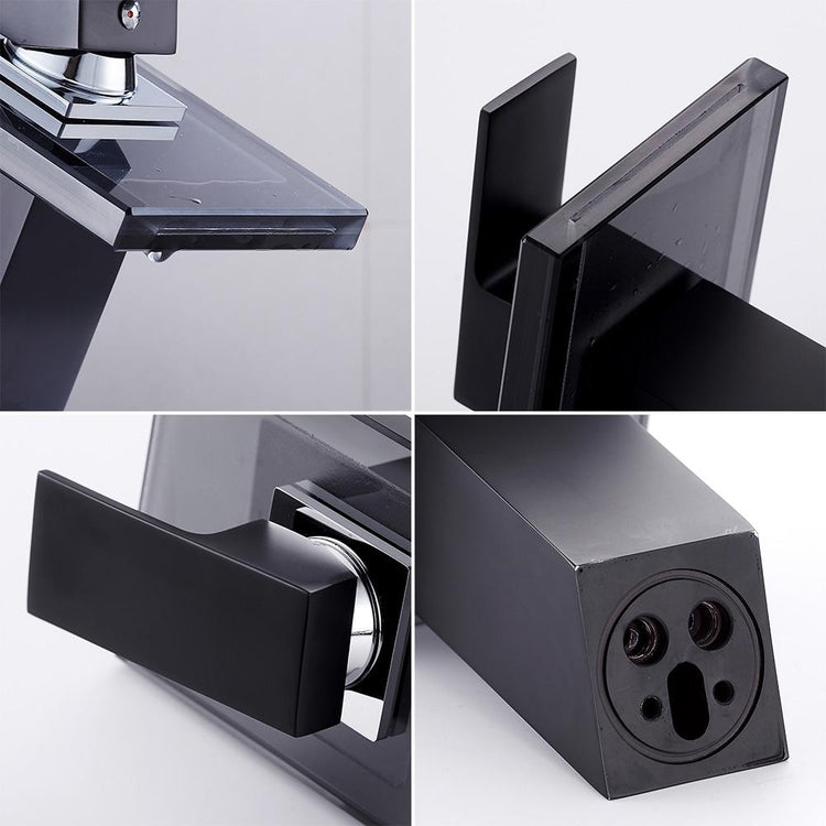 Dark Glass Bathroom Mixer Faucet - Faucet