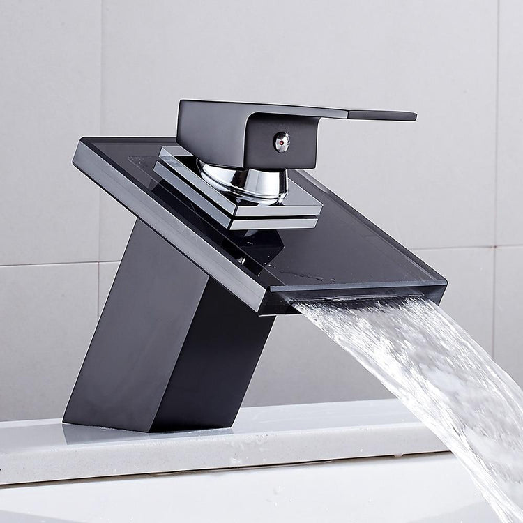 Dark Glass Bathroom Mixer Faucet - Black / G9/16 - Faucet