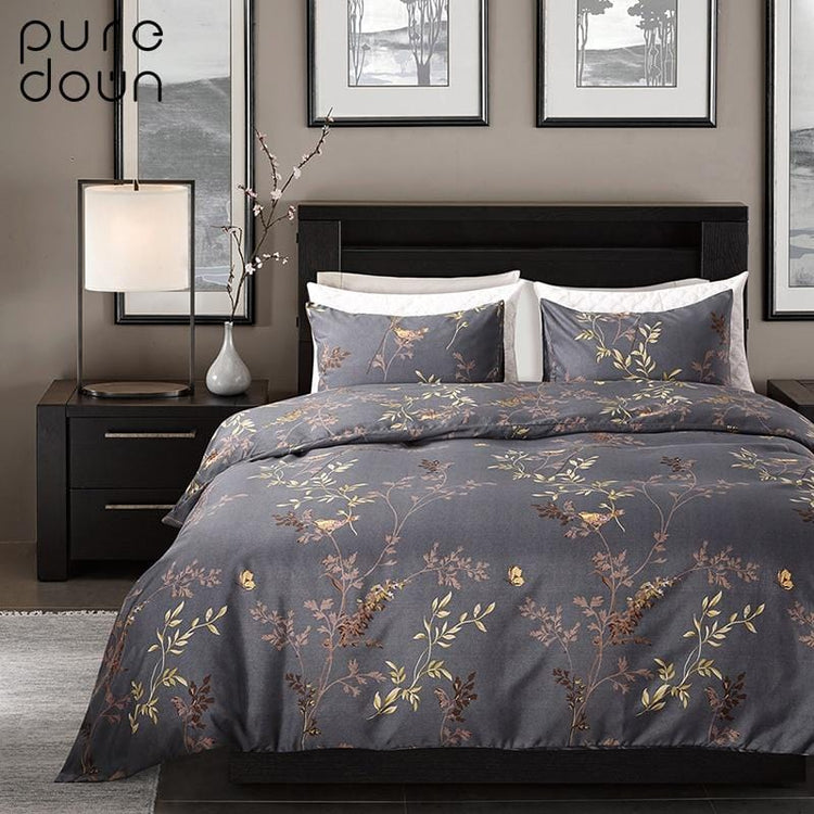 Dark Gray Fauna Duvet Cover Set - Duvet Cover Set