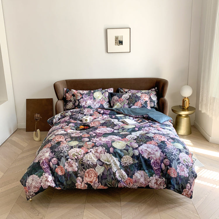 Dark Rosa Egyptian Cotton Duvet Cover Set - Duvet Cover Set