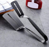 Dazzling Stainless Steel Spatula Tong - Black - Cutlery Set