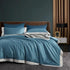 Divine Blue Egyptian Cotton Duvet Cover Set - Queen / Blue -