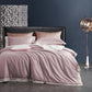 Divine Blue Egyptian Cotton Duvet Cover Set - Queen / Pink -